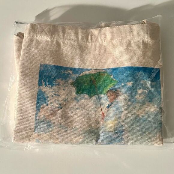 Monet Painting Canvas Tote Bag - Picture 2 of 3